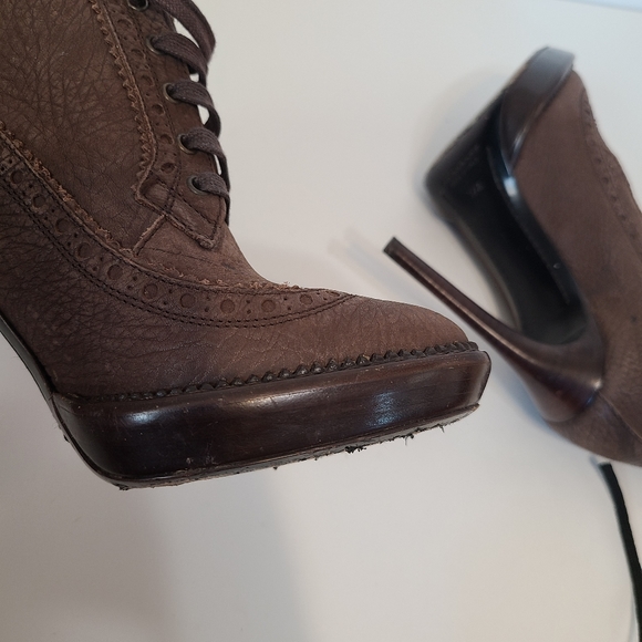 Burberry Prorsum Howcroft Brown Booties - 37.5 - Picture 9 of 15